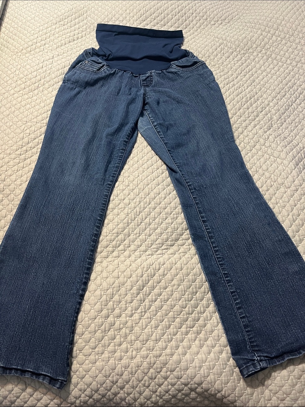 Indigo Blue Women's Dark Blue Boot Cut Maternity Jeans